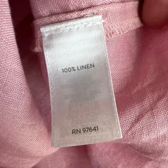 J Jill Love Linen Button Down Size L - Picture 4 of 6